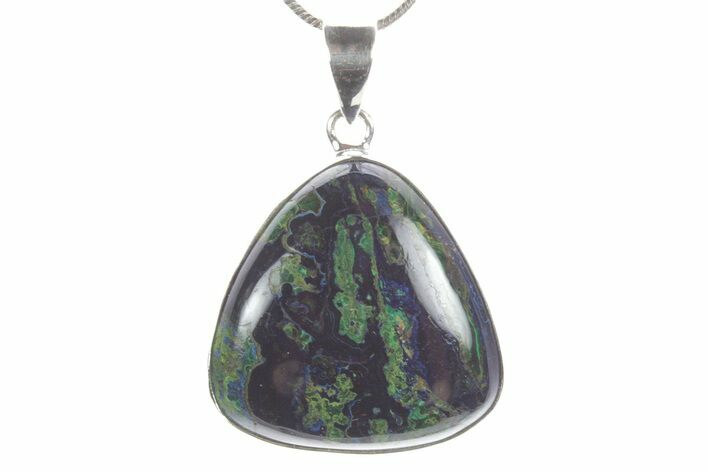 Stunning Malachite and Azurite Pendant - Sterling Silver #353982